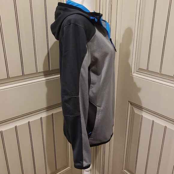 Under Armour Cold Gear Reactor Size Medium Zip Up Jacket Gray Blue - Picture 5 of 12